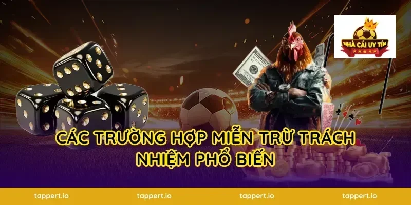 Các trường hợp miễn trừ trách nhiệm phổ biến
